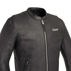 Veste en cuir pour homme personnalisée avec broderie ou patch de logo | Design de style motard pour les marques de marque privée - Product Image 4