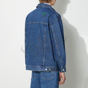 Premium Solid Color <b>Denim</b> <b>Jacket</b> For Men <b>Lightweight</b> Breathable High Street Jeans <b>Jacket</b> With OEM Custom Made Logo - Product Image 5