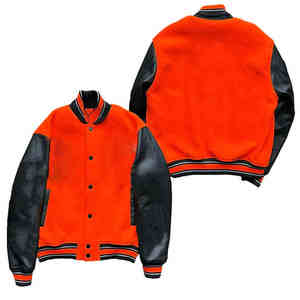 Varsity Jacket Hombres Mangas de cuero de moda Durable Moda Casual Streetwear Venta al por mayor a granel Directo de fábrica Oem Odm Low Moq Compradores - Product Image 5