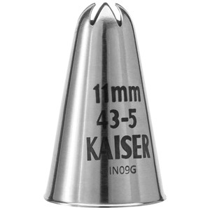 Paquete de 5 Boquillas Estrella KAISER de 11 mm para Decoración de Pasteles, Profesionales - Product Image 1