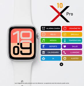 สมาร์ทวอทช์ 10 X Pro หน้าจอสัมผัสพรีเมียม ฝาครอบหมุนได้ ที่ชาร์จแม่เหล็ก พร้อมตัวป้องกัน  ตรวจวัดอัตราการเต้นของหัวใจ ฟิตเนส - Product Image 5