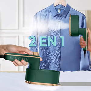 Fer à vapeur portable compact 2-en-1 1000W, fer à repasser électrique standard de qualité pour vêtements, semelles en céramique, fer à repasser de voyage - Product Image 5