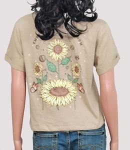 2025 femmes décontracté t-shirt doux coton tissu meilleur prix Logo personnalisé en gros à la mode haut de tous les jours - Product Image 2