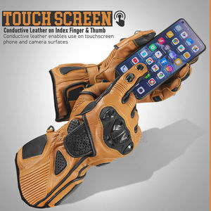 Guantes de Carreras de Alta Calidad, Diseño Personalizado, para Deportes al Aire Libre, Motociclismo, Deportes de Motor, Compatibles con Pantalla Táctil, de Cuero - Product Image 6