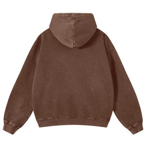 Nouveauté Sweat-shirt à capuche surdimensionné délavé à l'acide de haute qualité personnalisé avec fermeture éclair à manches longues Sweat-shirts délavés - Product Image 2