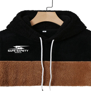 Nouveau hommes trois panneaux couleur pull à capuche personnalisé fabriqué avec de la laine de haute qualité Logo personnalisé nouveaux hommes hiver mode tenue décontracté 2024 - Product Image 3