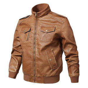 Veste en cuir de style pour motards Veste d'hiver en cuir 100% de couleur personnalisée pour hommes Vestes en cuir fines personnalisées pour motocyclistes - Product Image 4