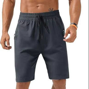 Shorts décontractés pour hommes en coton/spandex respirant avec logo brodé personnalisé, fermeture boutonnée, service OEM - Product Image 4