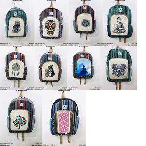 Mochila Unisex de algodón de cáñamo hecha a mano de diseñador, bolsos de noche, respetuosos con el medio ambiente, sostenible y elegante, artesanía Handloom - Product Image 2