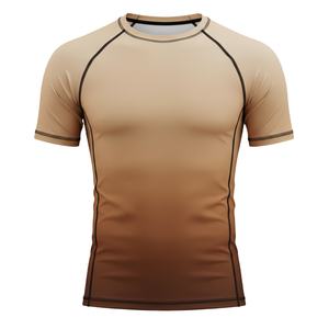 Camiseta de compresión duradera sublimada para hombres, mujeres y niños, para MMA, BJJ, Jiu Jitsu, entrenamiento sin gi, personalizada, al por mayor, traje de baño - Product Image 1