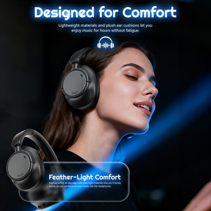 Over-Ear Hifi Draadloze Hoofdtelefoon Ruisonderdrukking Anc Game Muziek Bas Stereo Oortelefoon Met Microfoon 3.5Mm Audiokabel Lage Latentie - Product Image 4