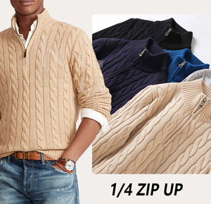 เสื้อสเวตเตอร์ถักของผู้ชายแบบพรีเมียมเสื้อสวมหัวแขนยาวสำหรับสวมใส่สบายๆหรือใส่ทำงานทุกวันสเวตเตอร์ถักมีสไตล์ของผู้ชาย - Product Image 3