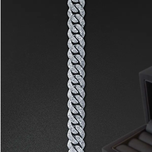 Bijoux rappeur en argent sterling 925 personnalisé diamant glacé nouvelle chaîne de mode avec diamants blancs unisexe chaîne de style Hip Hop - Product Image 5