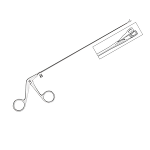 Pince crocodile manuelle modèle standard à mâchoires triangulaires droites |   Arbre tubulaire conique 2 mm |   Instrument chirurgical ORL de 9 pouces - Product Image 1