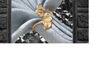 Anneaux de serviette en aluminium écologiques modernes en forme de feuille d'Inde, boucle pour serviettes pour les cérémonies de mariage, les restaurants, les hôtels, les occasions spéciales - Product Image 5