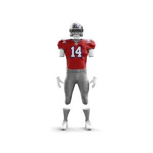 Uniformes de fútbol americano de poliéster 100% de alta calidad hechos a medida, impresión por sublimación de secado rápido, conjunto transpirable con logotipo personalizado - Product Image 4