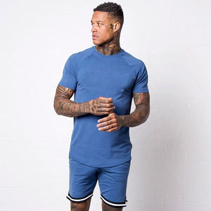 Venta al por mayor de algodón Twin Set Shorts y camiseta Twin Set con su propio diseño para los hombres al por mayor Streetwear Casual Twin Sets Hombres - Product Image 3