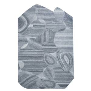 Abstract Pattern <b>Hand</b> <b>Tufted</b> Wool & Viscose <b>Rugs</b> Grey & Black 'Pathways' for Home Decor-Tnq-1261 - Product Image 1