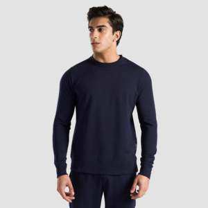 Sudadera Navy Utility Crew con Bordado 3D, Etiqueta Personalizada, Serigrafía, Talla Única, Corte Regular, Tejido de Punto - Product Image 1