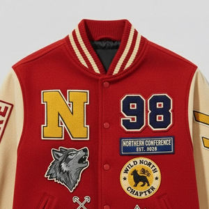 Chaquetas Varsity Vintage de Alta Calidad para Hombre para Invierno, Chaquetas Letterman de Béisbol con Bordado de Chenilla de Lana y Logotipo Personalizado para Hombre - Product Image 6