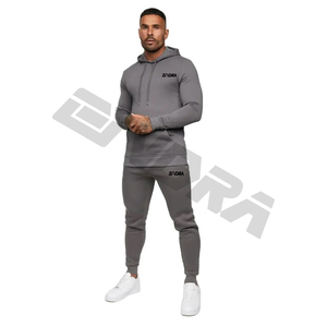 Custom Men's <b>Polyester</b> <b>Tracksuit</b> Private Label Winter Jogger Set with Sweatpants and Hoodie Blank Track Jogging Sweat Suit - Product Image 1