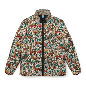 Chaqueta Acolchada Informal para Mujer con Estampado Gráfico de Ciervo del Bosque, Chaqueta de Calle con Relleno de Algodón, Estilo Hip Hop Gótico, Venta al por Mayor - Product Image 5