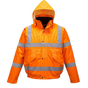 Chaqueta de seguridad de invierno para hombre más vendida logotipo personalizado poliéster reflectante alta visibilidad impermeable con precio razonable - Product Image 3