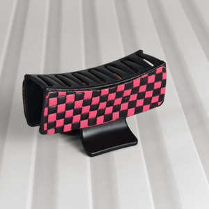 Pinzas de Pelo de Plástico de Primera Calidad, Diseño de Flores Hechas a Mano, Impermeables, con Patrón de Cuadros Rosa y Negro, para Mujer - Product Image 1