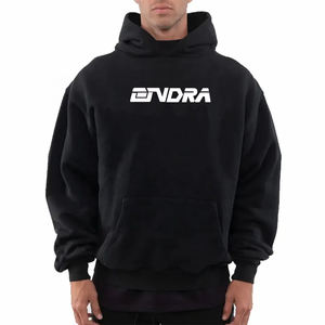 Vente en gros de sweat à capuche de qualité avec impression bouffante en coton épais pour hommes pull de luxe surdimensionné à impression personnalisée sweats à capuche en coton personnalisés - Product Image 1