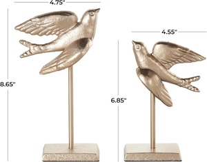 Accent de décoration de table de conception d'oiseau d'or de luxe belle pièce maîtresse décorative pour l'affichage de cadeau d'événement de bureau de salon - Product Image 4