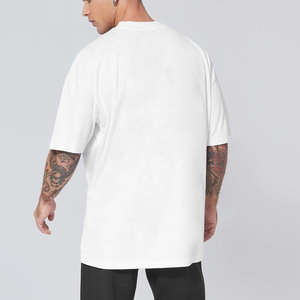 Latest Most Demanding Men <b>White</b> Oversized 100% Cotton Basic Casual T <b>Shirt</b> With <b>Short</b> <b>Sleeves</b> for Sale in Cheap Rates - Product Image 4