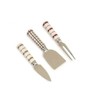 Ensemble de serveur de fromage en métal créatif avec manche en résine Couteau à fromage en acier inoxydable pour la cuisine - Product Image 4