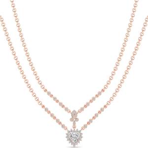 REYES brillante doble capa corazón corte 5,53 quilates moissanita colgante lujo 14K 18K 22K oro sólido regalos joyería fina para mujeres - Product Image 5