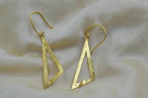 Venta al por mayor nueva llegada última tendencia hecha a mano chapado en oro pendientes de latón para niñas y mujeres - Product Image 3