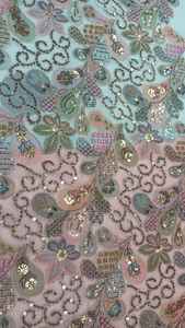 Tissu georgette polyester de créateur le plus vendu pour vêtements tissu de broderie pour robe du fournisseur indien - Product Image 2