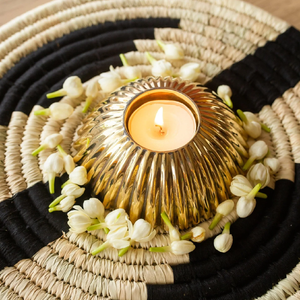 Portavelas de latón para manualidades, artículo decorativo para interiores, portavelas en T para manualidades modernas - Product Image 1