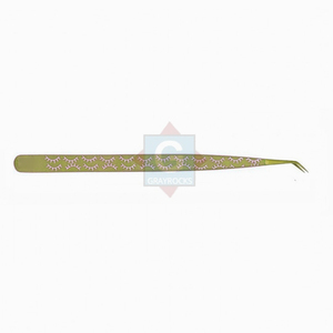 Premium Quality <b>Lash</b> Extension Tweezers Stainless Steel Curved Tip Precision Eyelash Tweezers - Product Image 3