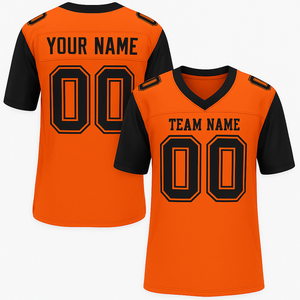 Maillots de football américain personnalisés imprimés par sublimation, ensemble à manches courtes, 100% polyester, maille respirante, extensible dans les quatre sens - Product Image 2