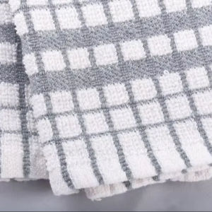 Serviettes de bain de golf tissées en éponge grise 100% coton pour enfants Essuie-mains à séchage rapide - Product Image 1