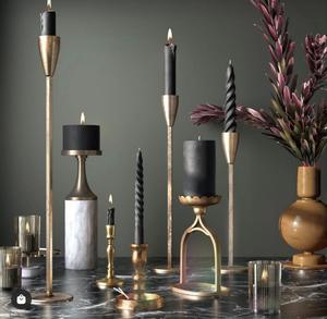 Simple Creative Metal <b>Taper</b> <b>Candle</b> <b>Holder</b> Matt Black Finished for Home and Wedding Decor 22 mm <b>Candle</b> <b>Holder</b> - Product Image 3