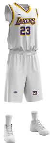 Conjunto de uniforme de baloncesto Youth Elite, sublimación completa, tela transpirable de alto rendimiento, opción de talla grande - Product Image 4