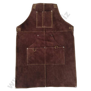 Delantal de soldadura de cuero partido resistente al calor y duradero hecho a mano de grano completo - Product Image 1
