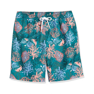 Pantalones cortos de baño transpirables de secado rápido para hombre, ropa de playa de color sólido de verano para hombre con logotipo personalizado al por mayor - Product Image 1