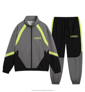 2025 diseño de moda logotipo personalizado Noly cortavientos chándal Joggers pantalones conjunto de dos piezas chándales para hombres - Product Image 2