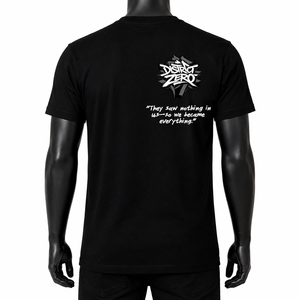 เสื้อยืดพิมพ์ลายกราฟิกผู้ชายสั่งทำพิเศษ ผ้าฝ้าย 100% สตรีทแวร์ แฟชั่นลำลอง เสื้อยืดสีดำพิมพ์ลาย ผู้ผลิต - Product Image 2