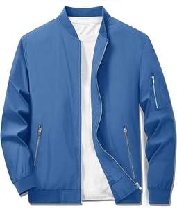 เสื้อแจ็คเก็ตบอมเบอร์ถักไหมพรมแบบมีซิป คลาสสิค สไตล์ลำลอง ปักโลโก้ตามสั่ง OEM ผ้าไหมหนา กันน้ำ สตรีทแวร์ เสื้อคลุมฤดูหนาว - Product Image 4