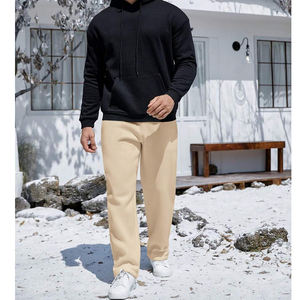 <b>Men</b> Regular Fit <b>Elastic</b> <b>Waist</b> Straight Leg Long Pant With Pocket Lightweight Breathable Outdoor Work <b>Trousers</b> - Product Image 2