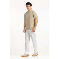 T-shirt uni pour homme en jersey 100% coton, manches courtes, col rond, décontracté, respirant, coupe classique, 320g, fabricant OEM ODM