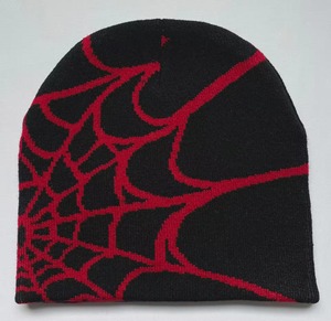 High Quality Wholesale Knit <b>Beanie</b> Hat Warm Knitted <b>Beanie</b> Hat <b>Spider</b> Web Pattern Winter Skull Cap Jacquard Y2k <b>Beanie</b> - Product Image 6