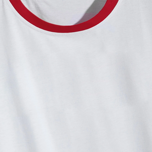 เสื้อยืดคอกลมสีตัดกันสำหรับผู้ชายใหม่เสื้อยืดออกแบบได้เองคุณภาพสูงระบายอากาศได้ดีสไตล์ชุดกีฬา - Product Image 5